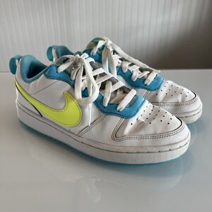 Nike Court Borough Low 2 GS Shoes Size 6Y / Women 7.5 White Volt Blue